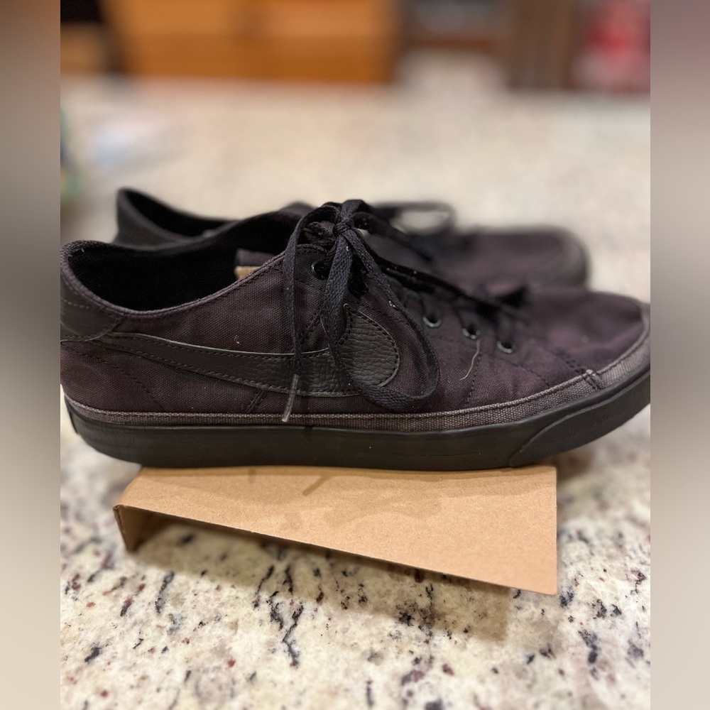 Nike Court Legacy CNVS MTZ Mens Shoes Size 8, Color: Black/Black-Black